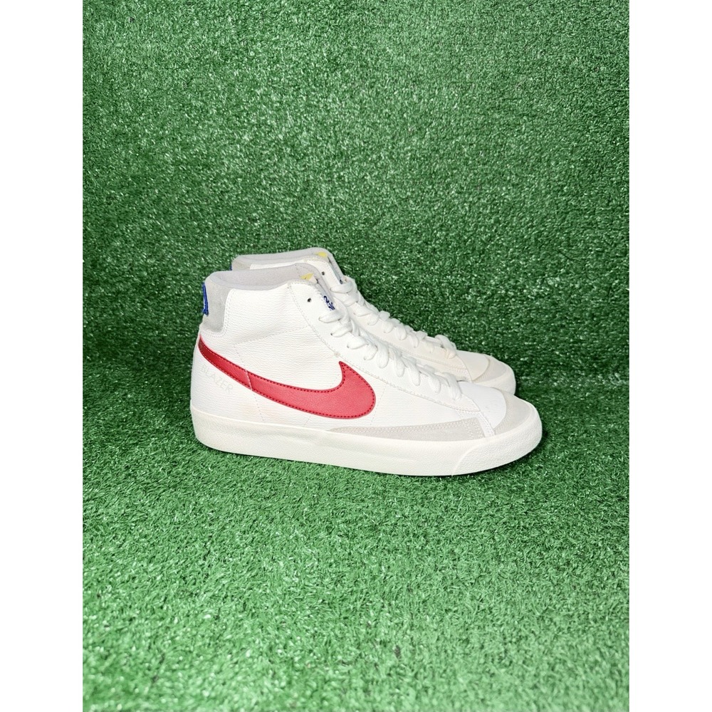 Nike Blazer Mid '77 Mens Size 11.5 White Red Skate Shoes Sneakers DH7694-100